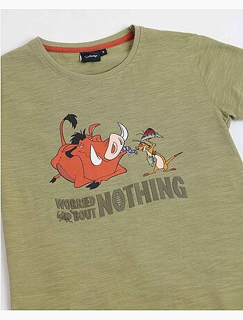 Pigiama per bambini DISNEY a maniche corte con timone e Pumbaa