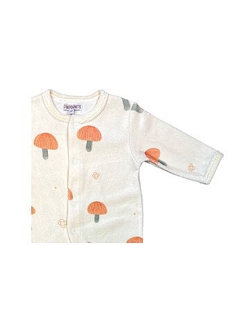 Pigiama per neonati in velluto a forma di fungo di Les Chatounets