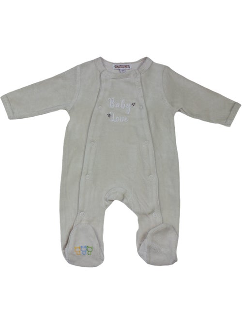 Pigiama per neonati in velluto Baby Love di Les Chatounets - Kiabi Pigiama per neonati in velluto Baby Love di Les Chatounets - Kiabi