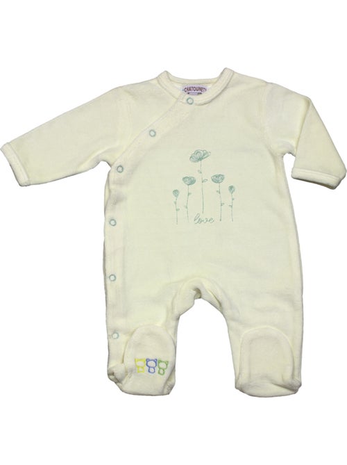 Pigiama per neonati in velluto "Love" di Les Chatounets - Kiabi