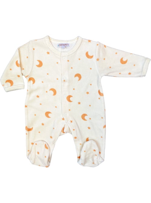 Pigiama per neonati in velluto Moon di Les Chatounets - Kiabi