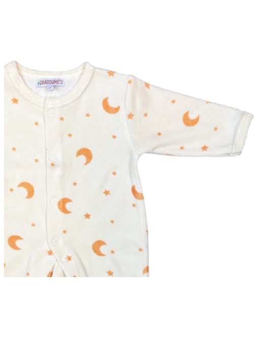 Pigiama per neonati in velluto Moon di Les Chatounets - Kiabi