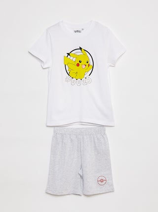 Pigiama pigiama corto t-shirt + pantaloncini 'Pokemon' - 2 pezzi
