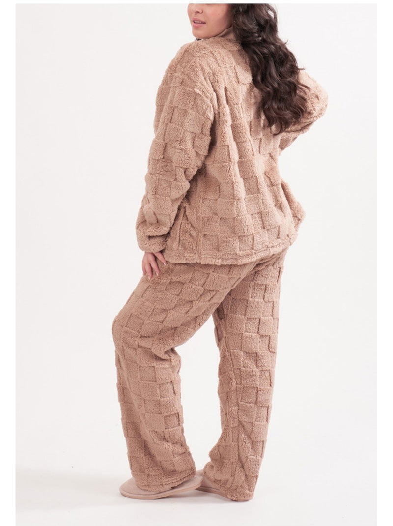Pigiama polare Kebello Beige - Kiabi