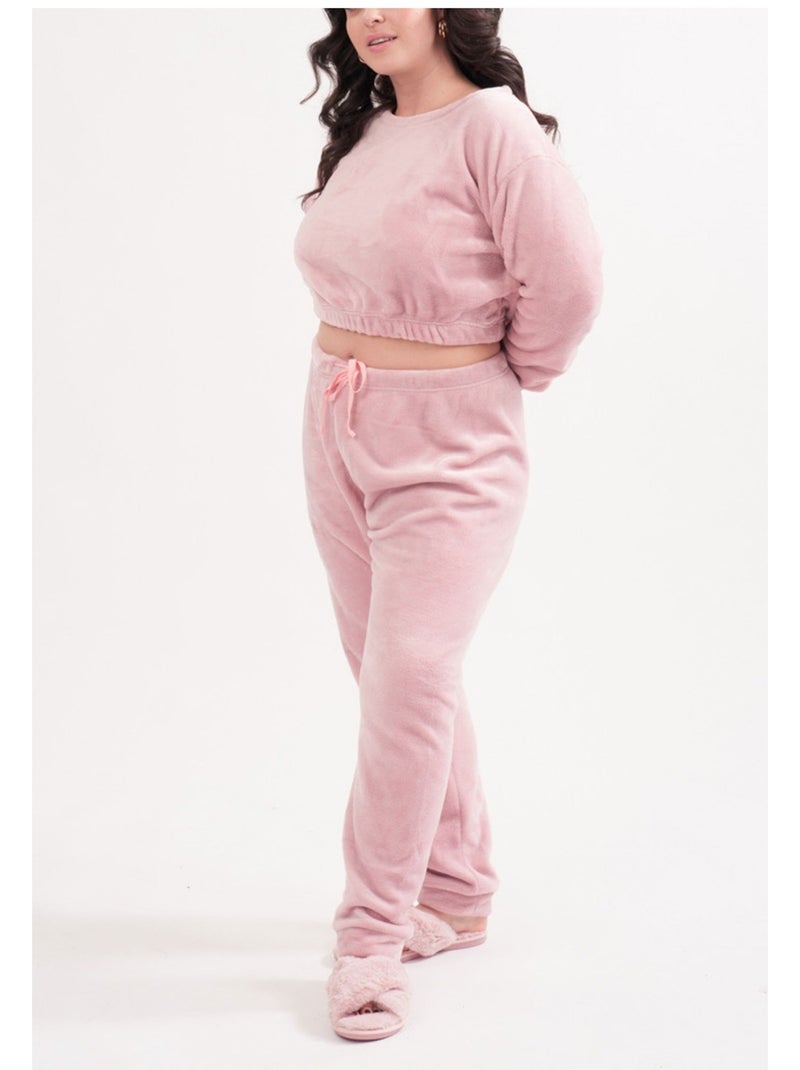 Pigiama polare Kebello Rosa - Kiabi