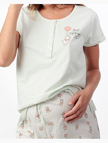 Pigiama premaman a maniche corte Disney Winnie da donna