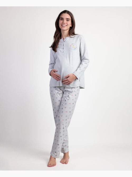 Pigiama premaman a maniche lunghe con bottoni Alice da donna DISNEY - Kiabi Pigiama premaman a maniche lunghe con bottoni Alice da donna DISNEY - Kiabi