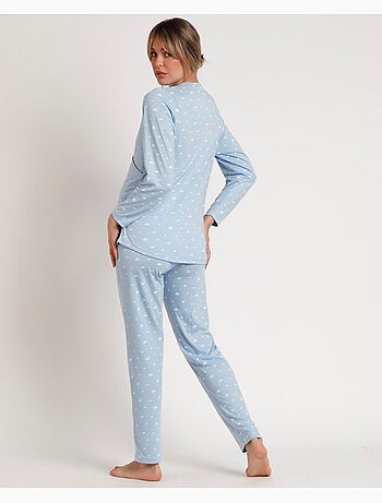 Pigiama premaman a maniche lunghe da donna ADMAS CLASSIC con nuvole