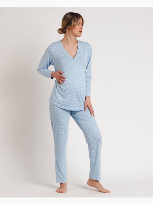Pigiama premaman a maniche lunghe da donna ADMAS CLASSIC con nuvole - Kiabi Pigiama premaman a maniche lunghe da donna ADMAS CLASSIC con nuvole - Kiabi