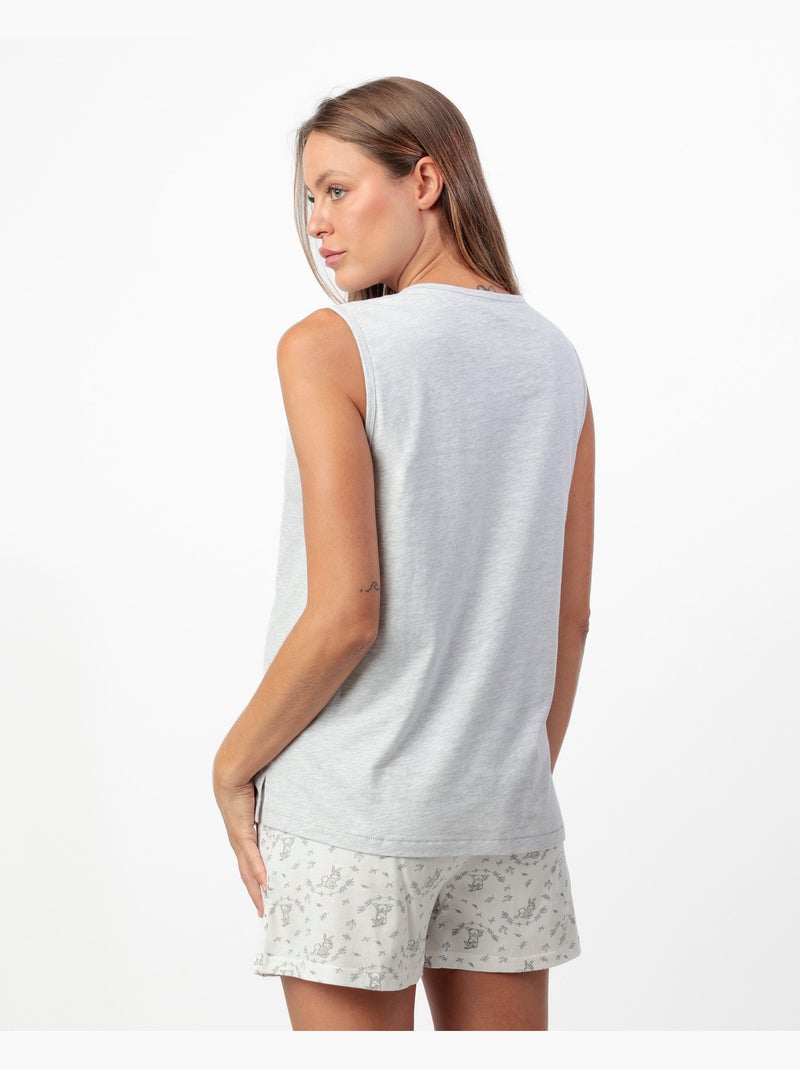 Pigiama premaman senza maniche da donna DISNEY Thumper Grigio melangiato - Kiabi