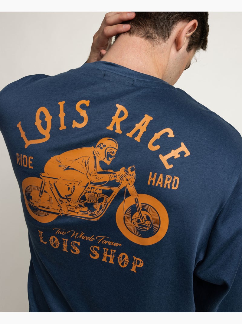 Pigiama Roadster a maniche lunghe da uomo LOIS Blu - Kiabi
