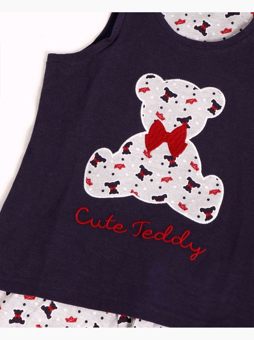 Pigiama senza maniche ADMAS Teddy carino per ragazza - Kiabi Pigiama senza maniche ADMAS Teddy carino per ragazza - Kiabi