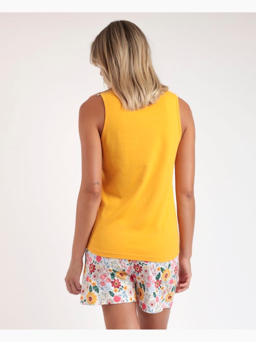 Pigiama senza maniche con fiori dorati da donna ADMAS - Kiabi Pigiama senza maniche con fiori dorati da donna ADMAS - Kiabi