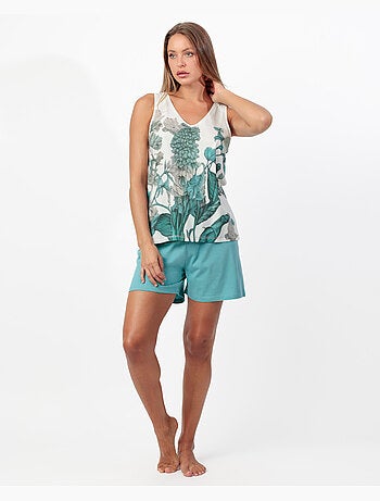 Pigiama senza maniche da donna ADMAS GARDEN Mint Garden
