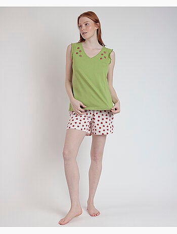 Pigiama senza maniche da donna ADMAS Strawberry Field