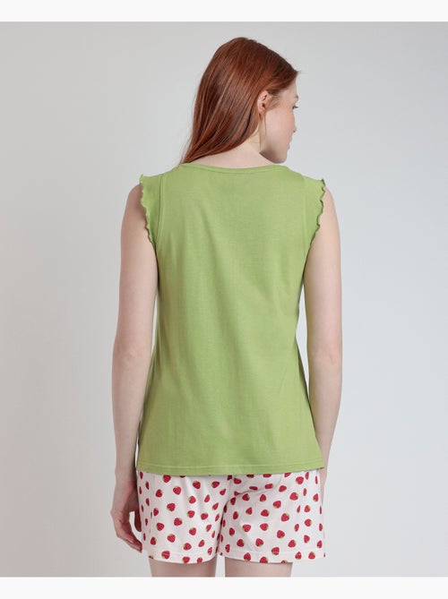 Pigiama senza maniche da donna ADMAS Strawberry Field - Kiabi Pigiama senza maniche da donna ADMAS Strawberry Field - Kiabi
