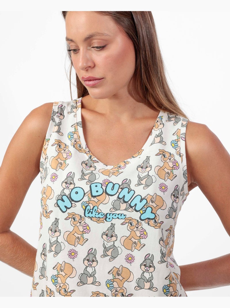 Pigiama senza maniche da donna Disney No Bunny Like You Bianco - Kiabi