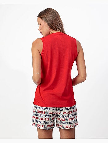 Pigiama senza maniche da donna DISNEY Stitch University