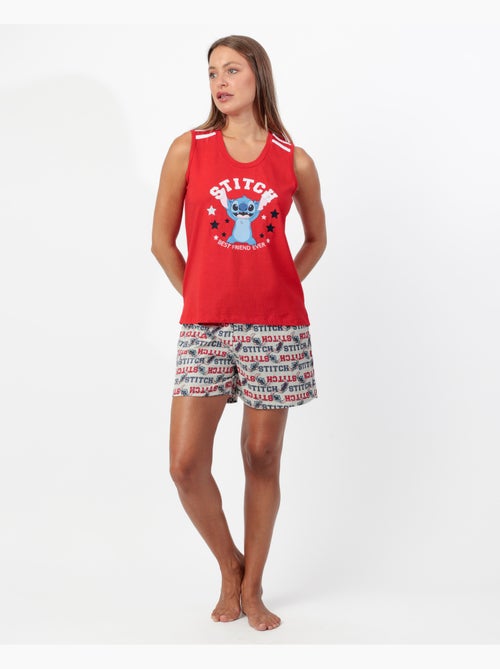 Pigiama senza maniche da donna DISNEY Stitch University - Kiabi