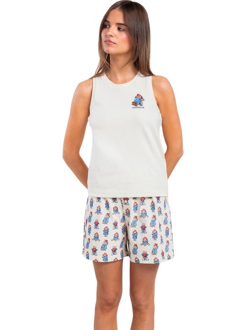 Pigiama senza maniche da donna PADDINGTON CLASSIC con stampa acquerello - Kiabi Pigiama senza maniche da donna PADDINGTON CLASSIC con stampa acquerello - Kiabi