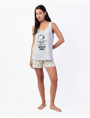 Pigiama senza maniche da donna PEANUTS Summer Break