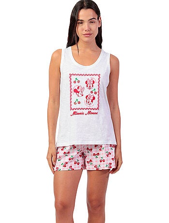 Pigiama senza maniche Disney Minnie Cherry da donna