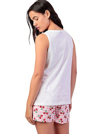 Pigiama senza maniche Disney Minnie Cherry da donna