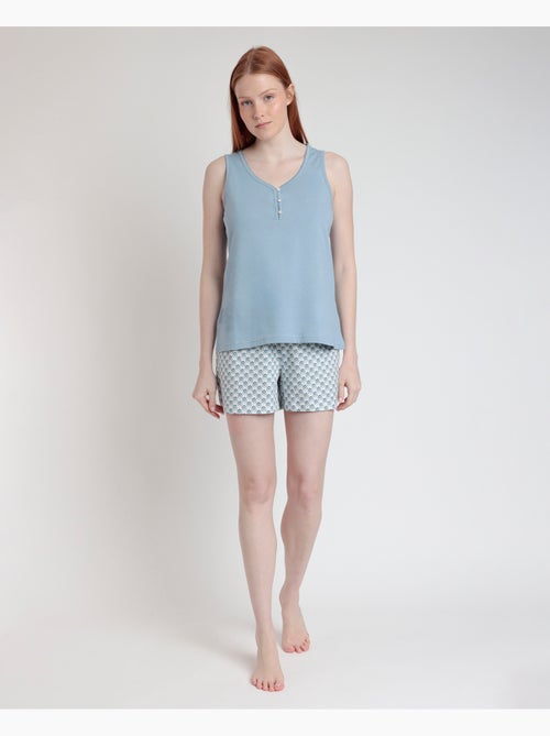 Pigiama senza maniche in stile greco da donna STAY AT HOME - Kiabi Pigiama senza maniche in stile greco da donna STAY AT HOME - Kiabi