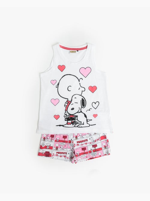 Pigiama senza maniche PEANUTS Love Valentines per ragazze - Kiabi Pigiama senza maniche PEANUTS Love Valentines per ragazze - Kiabi