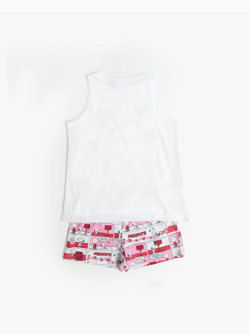 Pigiama senza maniche PEANUTS Love Valentines per ragazze Bianco - Kiabi