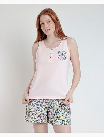 Pigiama senza maniche Sweet Garden da donna ADMAS