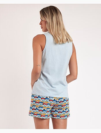 Pigiama senza maniche vintage da donna DISNEY Donald