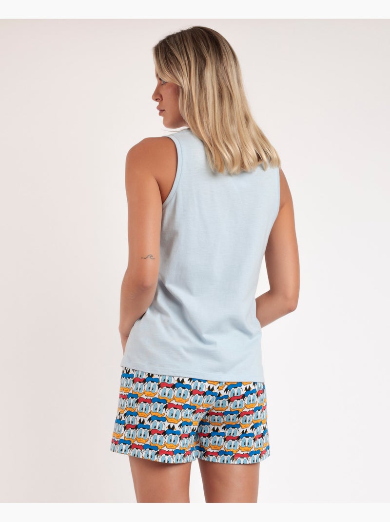 Pigiama senza maniche vintage da donna DISNEY Donald Blu - Kiabi