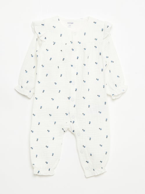 Pigiama senza piedini in doppia garza di cotone - Kiabi