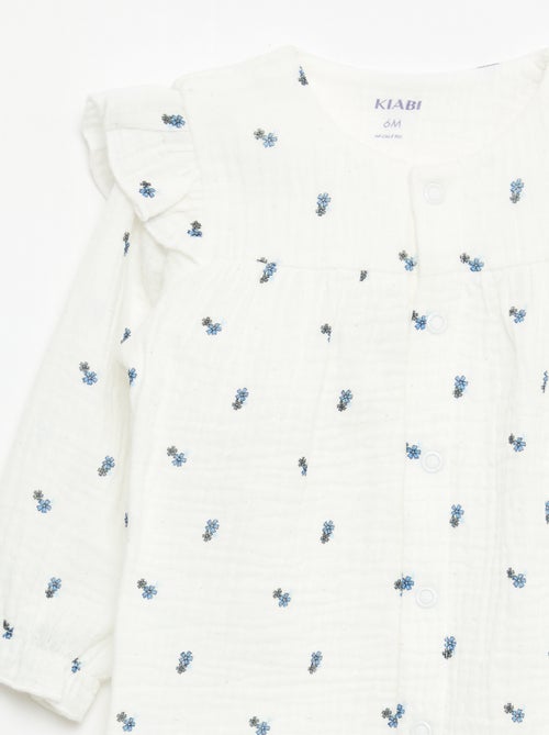 Pigiama senza piedini in doppia garza di cotone - Kiabi