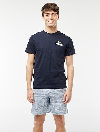 Pigiama shorts 2 pezzi stampato gamer
