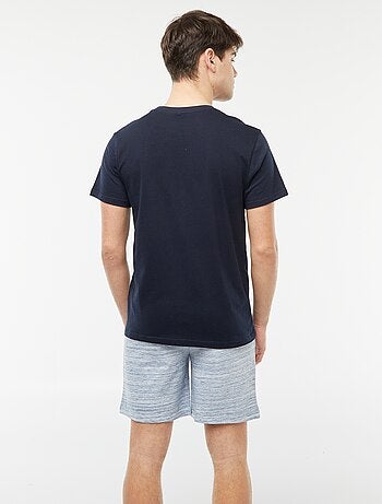 Pigiama shorts 2 pezzi stampato gamer