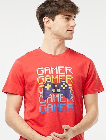 Pigiama shorts 2 pezzi stampato gamer