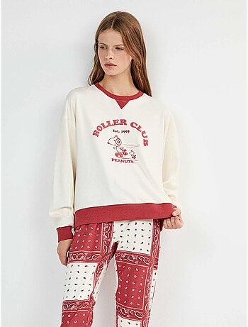 Pigiama snoopy con pantaloni a stampa paisley