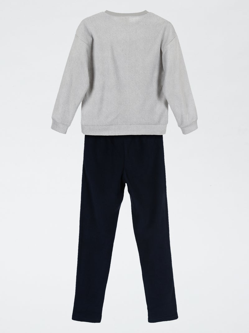 Pigiama 'Sonic' 2 pezzi - T-shirt a maniche lunghe + pantaloni Grigio - Kiabi