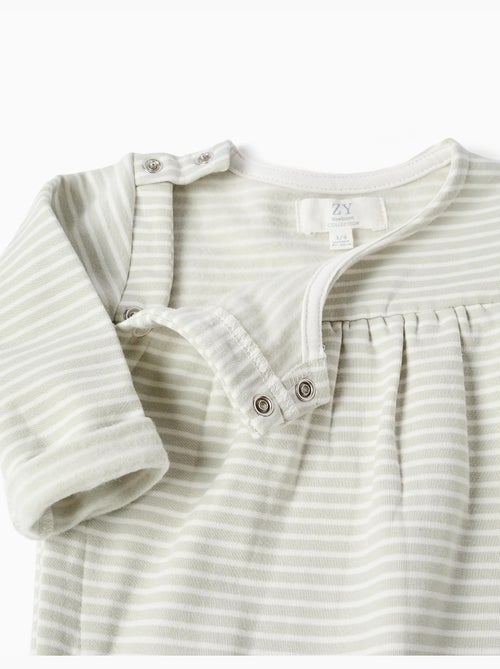 Pigiama spazzolato a righe - Kiabi