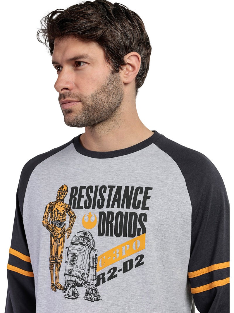 Pigiama sportivo a maniche lunghe da uomo STAR WARS Grigio - Kiabi