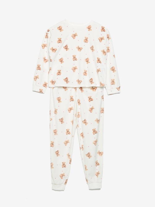 Pigiama stampato 2 pezzi - Felpa + pantaloni - Kiabi