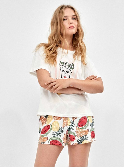 Pigiama stampato collezione frida - Kiabi Pigiama stampato collezione frida - Kiabi