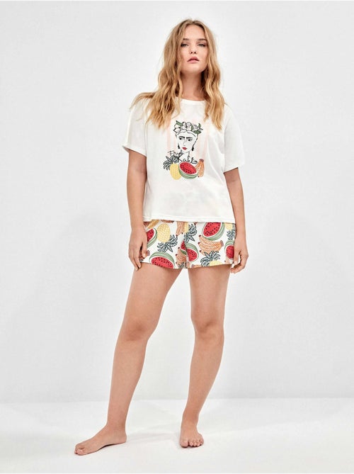 Pigiama stampato collezione frida - Kiabi Pigiama stampato collezione frida - Kiabi