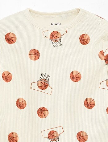 Pigiama stampato en maglia - 2 pezzi