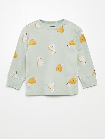 Pigiama stampato en maglia - 2 pezzi