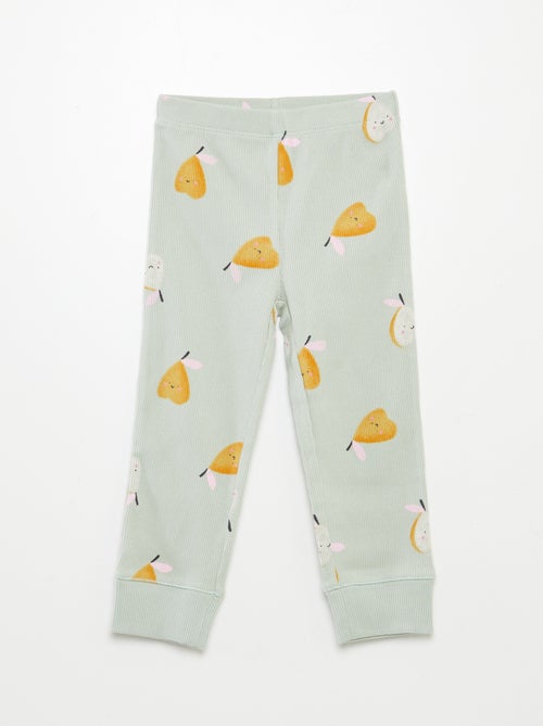 Pigiama stampato en maglia - 2 pezzi - Kiabi