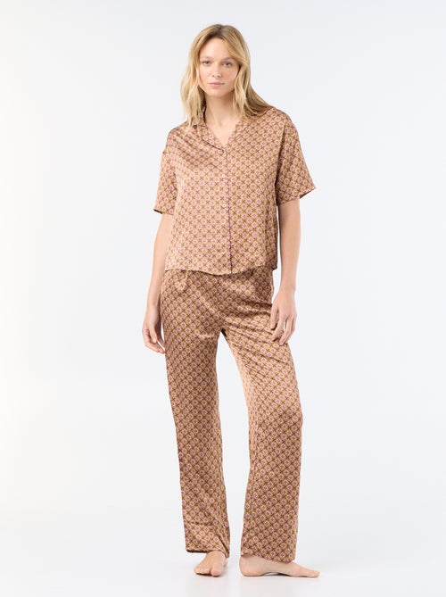 Pigiama stampato in maglia leggera - Kiabi