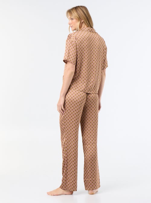 Pigiama stampato in maglia leggera - Kiabi